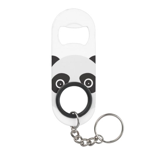 Panda Face Black en White Beer Mini Flessenopener (Achterkant)