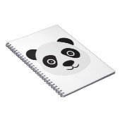 Panda Face Black en White Beer Notitieboek (Rechterzijde)