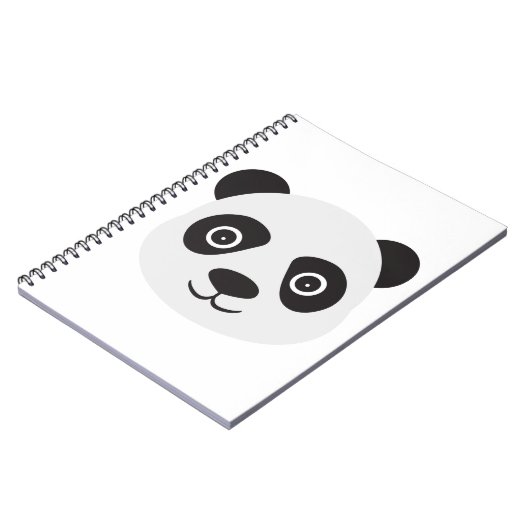 Panda Face Black en White Beer Notitieboek (Linkerzijde)