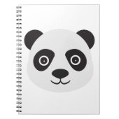 Panda Face Black en White Beer Notitieboek (Voorkant)