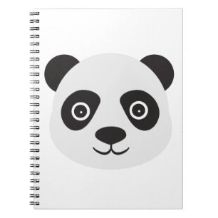 Panda Face Black en White Beer Notitieboek