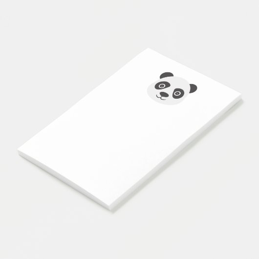 Panda Face Black en White Beer Post-it® Notes (Schuin)