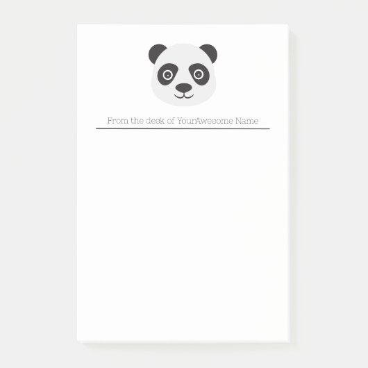 Panda Face Black en White Beer Post-it Notes (Voorkant)