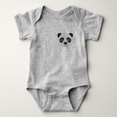 Panda Face Black en White Beer Romper (Voorkant)