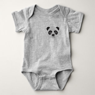 Panda Face Black en White Beer Romper