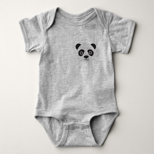 Panda Face Black en White Beer Romper (Voorkant)