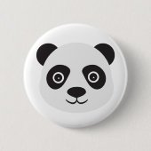 Panda Face Black en White Beer Ronde Button 5,7 Cm (Voorkant)