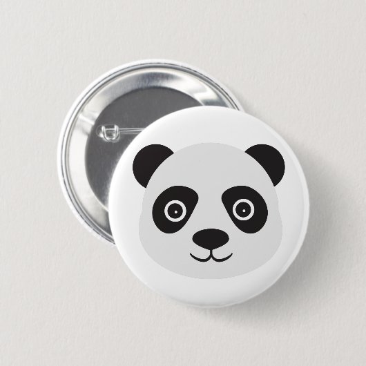 Panda Face Black en White Beer Ronde Button 5,7 Cm (Voorkant /achterkant)