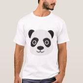Panda Face Black en White Beer T-shirt (Voorkant)