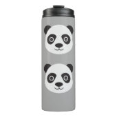 Panda Face Black en White Beer Thermosbeker (Voorkant)