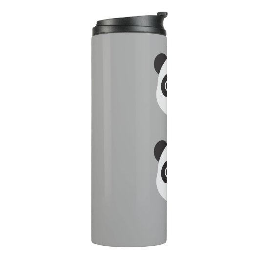 Panda Face Black en White Beer Thermosbeker (Gedraaid links)