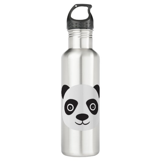 Panda Face Black en White Beer Waterfles (Voorkant)