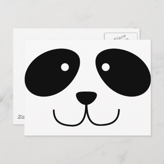 Panda Face Briefkaart (Voorkant / Achterkant)