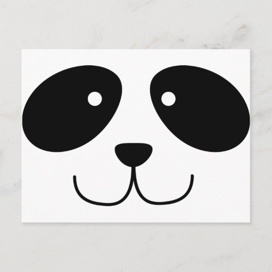 Panda Face Briefkaart (Voorkant)