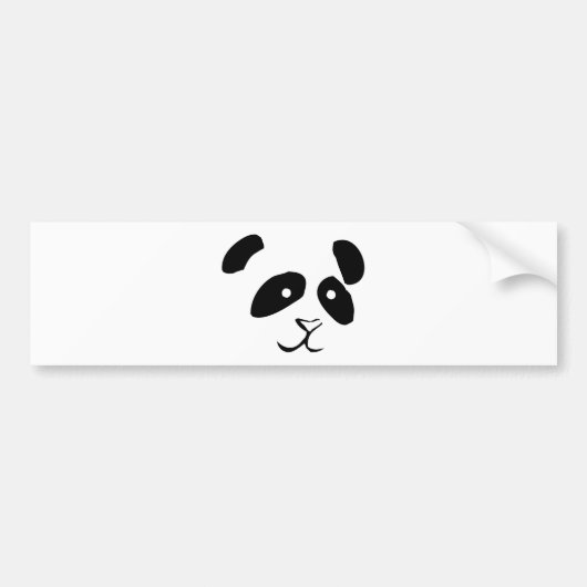 PANDA FACE BUMPERSTICKER (Voorkant)