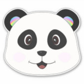 Panda Face Custom-Cut Vinyl Sticker (Voorkant)