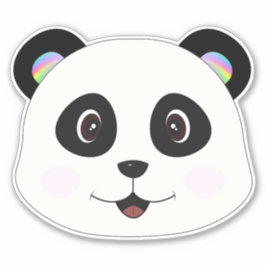 Panda Face Custom-Cut Vinyl Sticker