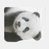 Panda Face Fleece Deken (Voorkant (Horizontaal))