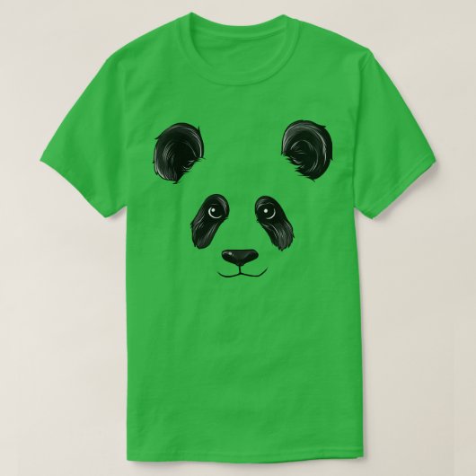 Panda Face Funny Pandas Beer Hoofd van Halloween C T-shirt (Design voorkant)