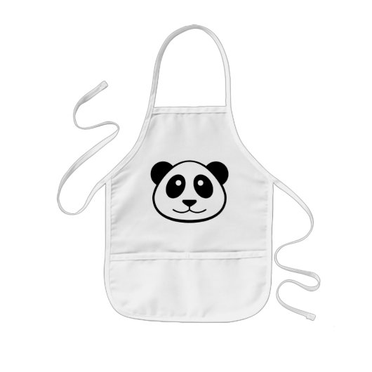 Panda Face Kinder Schort (Voorkant)