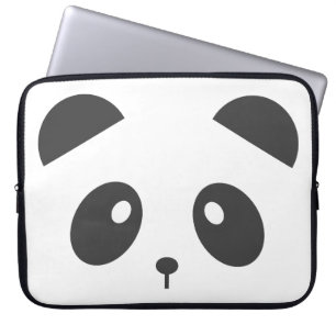 Panda Face Laptop Hoesje Laptop Sleeve