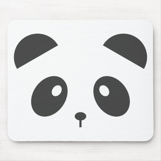 Panda Face Mouse Mat Muismat (Voorkant)