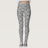 Panda Face Pattern Leggings (Voorkant)