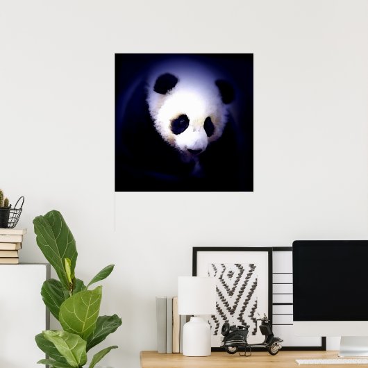 Panda Face Poster - Panda Posters Prints (Thuiskantoor)