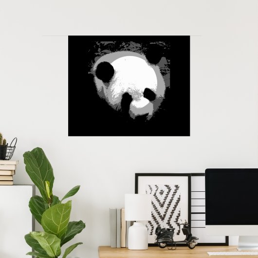 Panda Face Poster Print - Panda Posters (Thuiskantoor)
