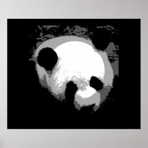 Panda Face Poster Print - Panda Posters