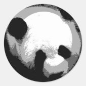 Panda Face Ronde Sticker (Voorkant)