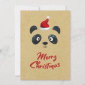 Panda face Santa, kinder Holiday  Feestdagenkaart (Voorkant)