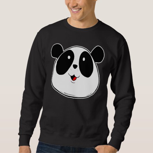Panda Face Smile Design Trui (Voorkant)