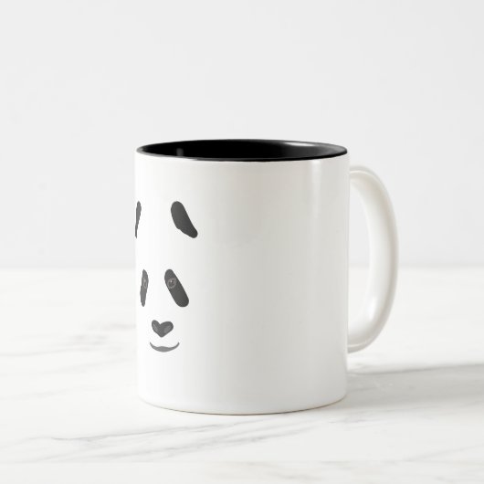 Panda Face Tweekleurige Koffiemok (Voorkant rechts)