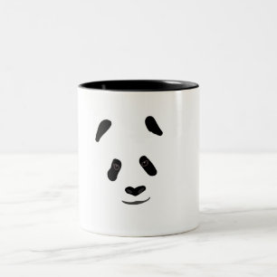 Panda Face Tweekleurige Koffiemok
