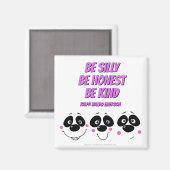 Panda Faces w / Emerson citaat, magneet (Voorkant / Achterkant)