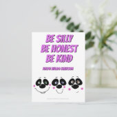 Panda Faces w/Emerson quote, briefkaart (Staand voorkant)