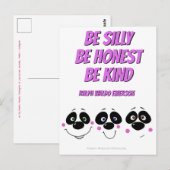 Panda Faces w/Emerson quote, briefkaart (Voorkant / Achterkant)