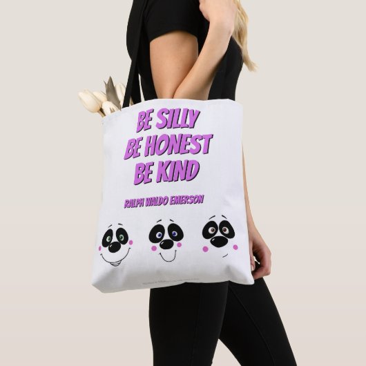 Panda Faces w/ Emerson quote, tas (Dichtbij)