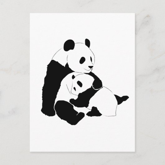 Panda Family Briefkaart (Voorkant)
