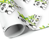 Panda Family Cadeaupapier (Rol Hoek)
