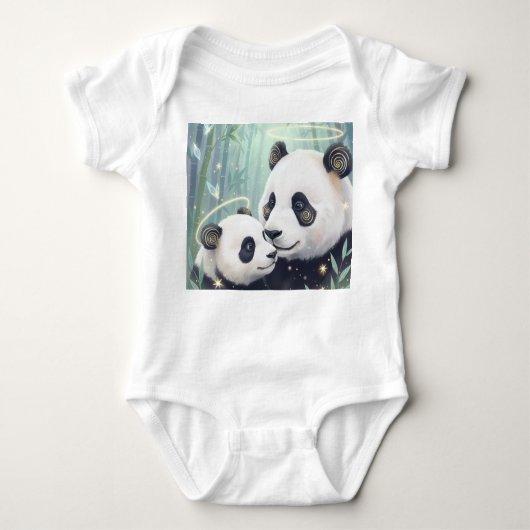 Panda Family Jersey Romper (Voorkant)
