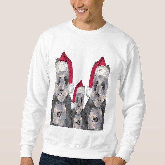 Panda Family Kerstmis Trui (Voorkant)