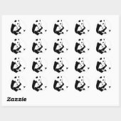 Panda Family Ronde Sticker (Vel)