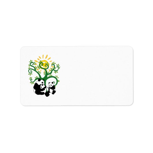 Panda Family Tree Etiket (Voorkant)