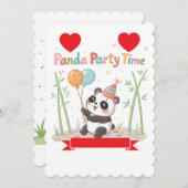 Panda Feest Tijd Kaart (Voorkant / Achterkant)