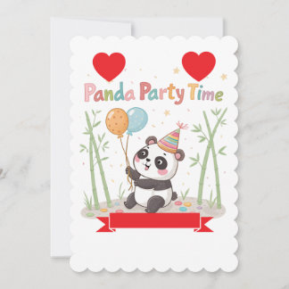 Panda Feest Tijd Kaart