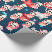 Panda-Feestdagen aanpassen Cadeaupapier (Hoek)