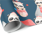 Panda-Feestdagen aanpassen Cadeaupapier (Rol Hoek)