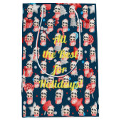 Panda-Feestdagen aanpassen Medium Cadeauzakje (Voorkant)